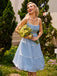 Sky Blue 1950s Strap Polka Dot Swing Dress: timeless style reimagined