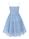 Sky Blue 1950s Strap Polka Dot Swing Dress — vintage elegance for the modern woman