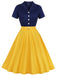 Snow White Style Button 1950s Dress, classic 1950s style elegant retro fashion - Image 1