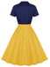 Snow White Style Button 1950s Dress, classic 1950s style elegant retro fashion - Image 2
