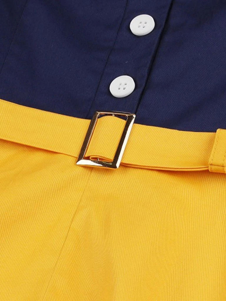 Snow White Style Button 1950s Dress, classic 1950s style elegant retro fashion - Image 3