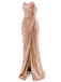 Strapless Sequin Fold Prom Dress, classic vintage style elegant retro fashion - Image 2