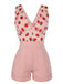 Strawberry Pink 1950s Patchwork Lace Romper: timeless style reimagined