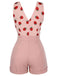 Strawberry Pink 1950s Patchwork Lace Romper: timeless style reimagined