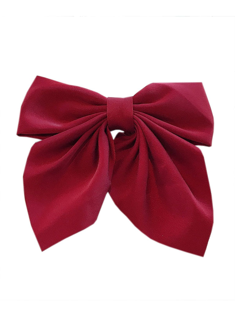 Retro All-match Solid Bow Hairpin