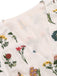White 1950s Floral Embroidery Crop Top - vintage fashion, retro style, pure white