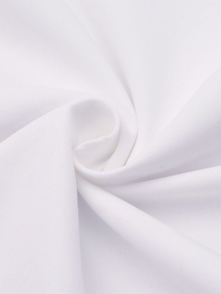 White 1950s Halter Belted Swing Dress — vintage elegance for the modern woman