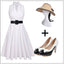 White 1950s Halter Belted Swing Dress — vintage elegance for the modern woman