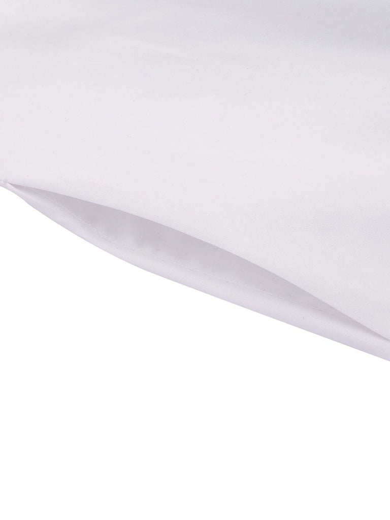 White 1950s Halter Belted Swing Dress: timeless style reimagined