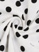 White 1950s Polka Dot Lapel Swing Dress — vintage elegance for the modern woman