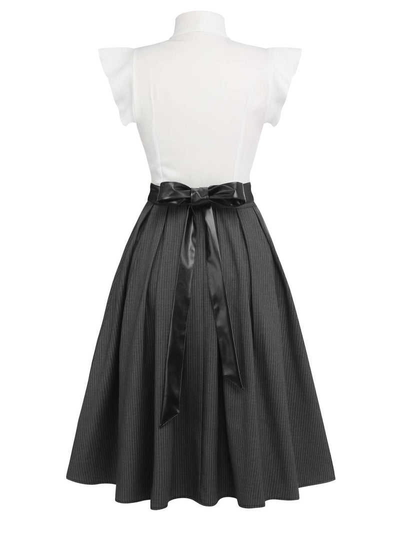 lace sleeves to go under dresses Hollow lace round neck loose casual mid-length sleeve dress main image 0