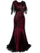 Wine Red 1920s Sequin Maxi Gowns Dress — vintage elegance for the modern woman