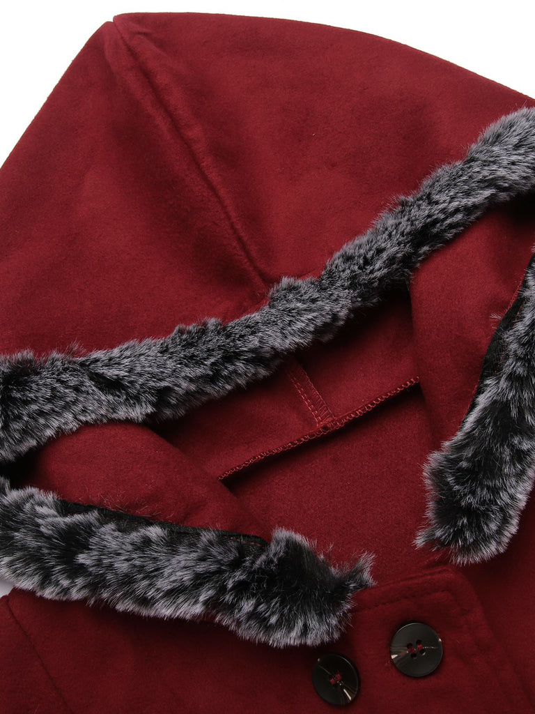 1950s Fur Collar Hooded Coat | 1950s | vintage outerwear, retro jacket
