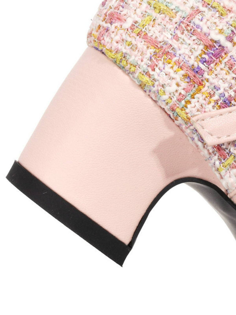 Woolen Buckle Heels Mary Jane Shoes — vintage elegance for the modern woman
