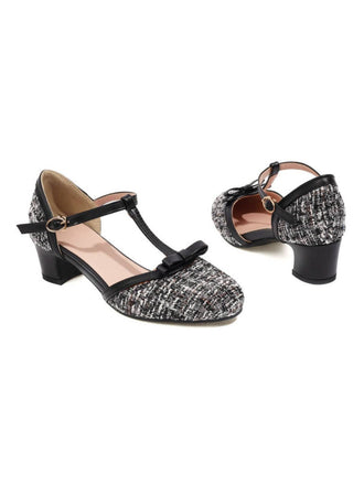 Woolen Buckle Heels Mary Jane Shoes: timeless style reimagined
