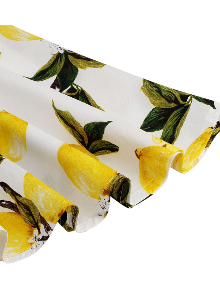 Yellow 1950s Lemon Bow Swing Dress — vintage elegance for the modern woman