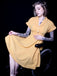 Yellow 1950s Solid Buttoned Swing Dress: timeless style reimagined