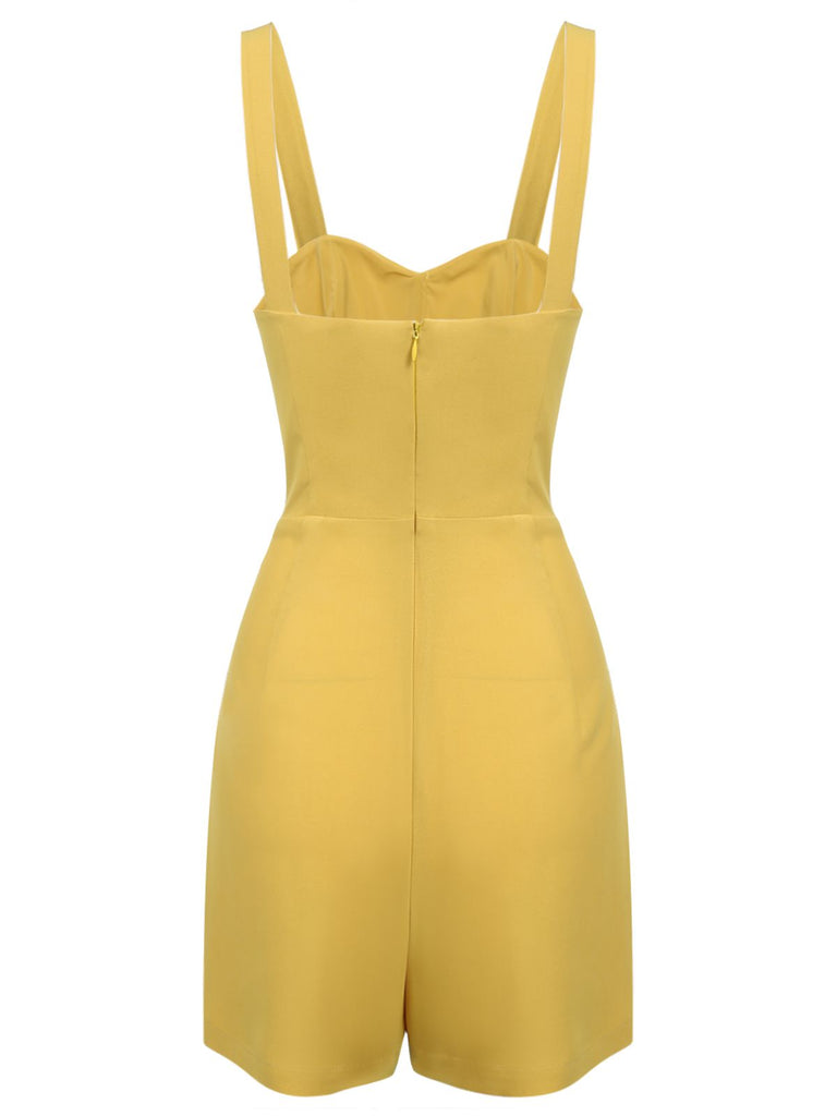 1950s Spaghetti Strap Button Romper | 1950s | vintage romper, retro jumpsuit