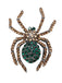 Retro Halloween Spider Rhinestone Brooch