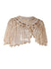 Apricot 1920s Shawl Beaded Sequin Cape