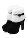 Retro Christmas Short Plush High Heel Shoes