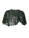 [US Warehouse] Green 1920s Shawl Beaded Sequin Flapper Cape