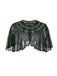 [US Warehouse] Green 1920s Shawl Beaded Sequin Flapper Cape