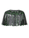 [US Warehouse] Green 1920s Shawl Beaded Sequin Flapper Cape