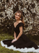 1950s Off Shoulder Swing Dress