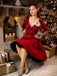 1950s Solid Sweetheart Fold Swing Dress