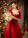 1950s Solid Sweetheart Fold Swing Dress